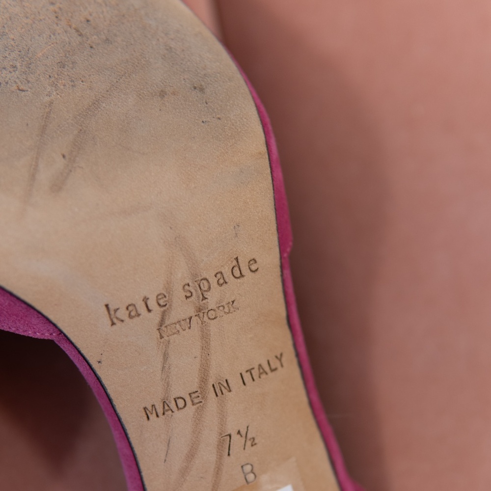 Kate Spade Pink Suede Slingback heel Size 7.5 - Picture 5 of 5
